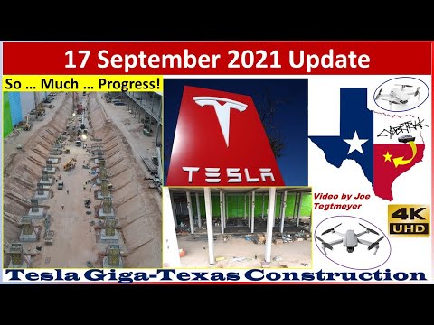Tesla Gigafactory Texas 17 September 2021 Cyber Truck & Model Y Factory Construction Update(08:15AM)