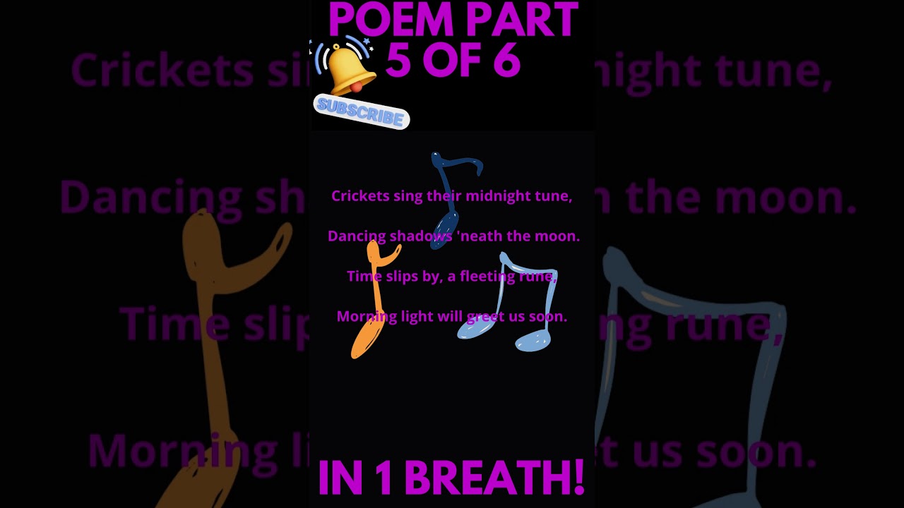 CHALLENGE IN 1 BREATH: POEM PART 5 #english #poems #selfmade #inonebreath