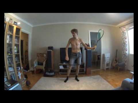 Squash forehand tre svingar