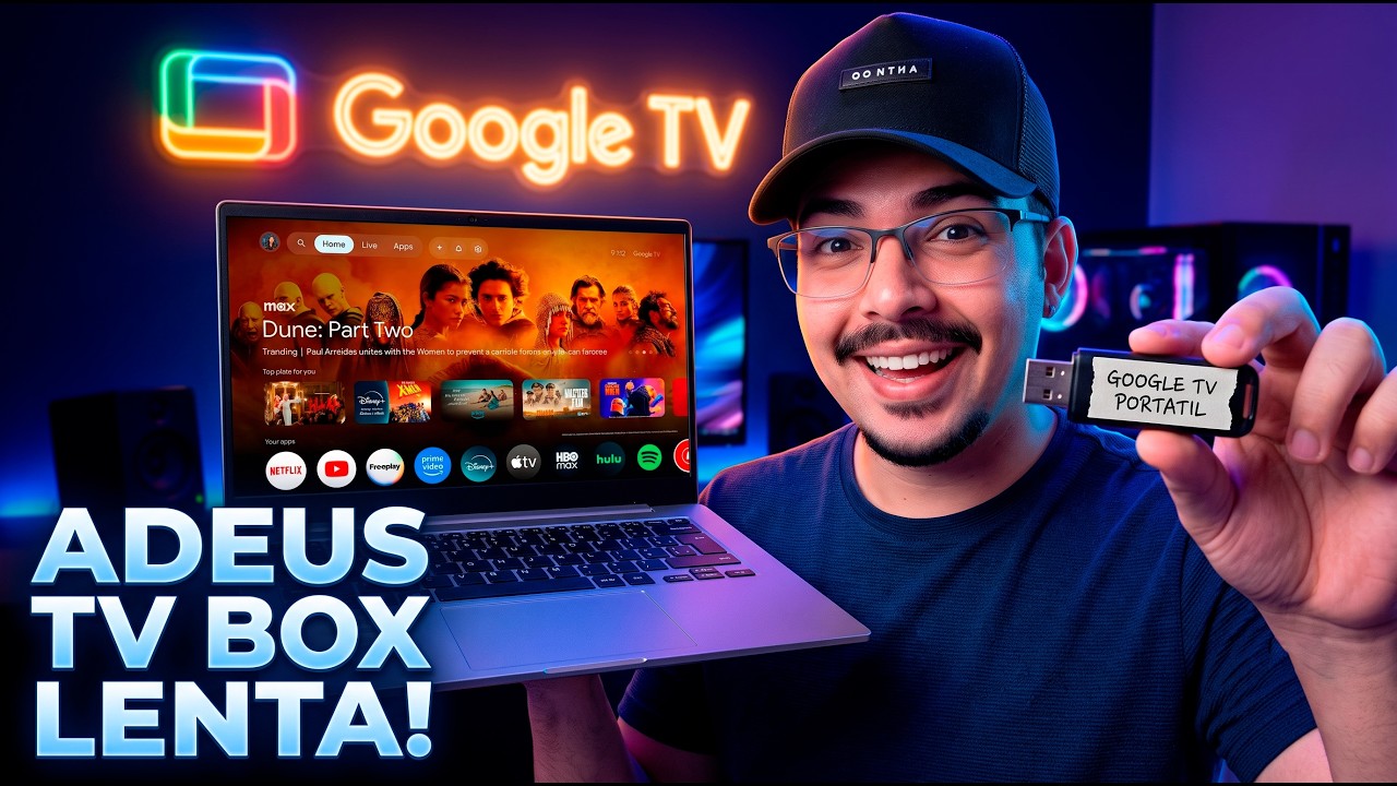 Google TV PC direto do Pen Drive: Adeus TV Box Lenta!