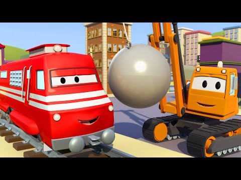 Troy der Zug -  Dane der Abrisskran 2 - Troy der Zug in Car City - Zeichentrickfilme für Kinder