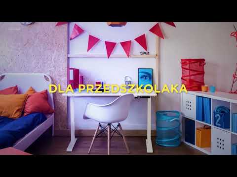Tuckano rašomasis stalas su elektriniu aukščio reguliavimu ET119W-C, Baltos/Ąžuolo spalvos video