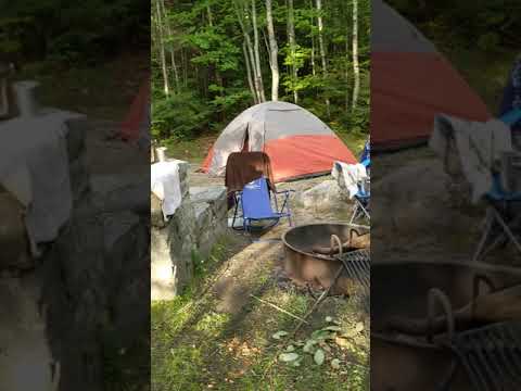 Tour of our busy campsite and the path to the shoreline