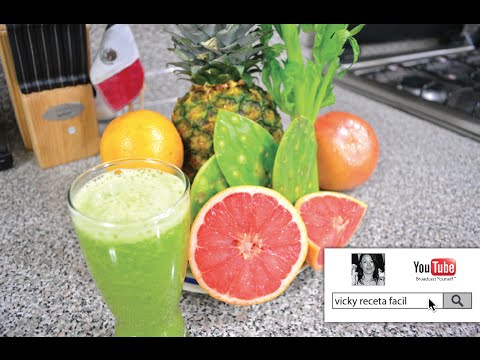 JUGO VERDE PARA QUEMAR GRASA | RECETAS LIGHT | #VickyRecetaFacil