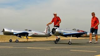2X RC HUGHES H1 RACER AIRPLANE FLIGHT TO MUSIC / United-RC-Flights Bayreuth 2016