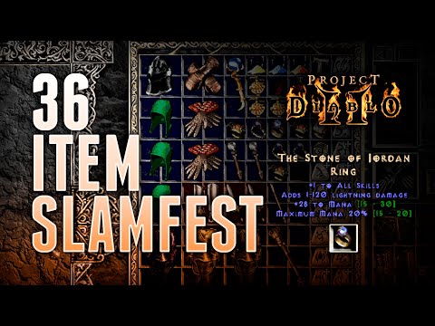 36 Item Slamfest + Godly Fortitude - Project Diablo 2 (PD2)