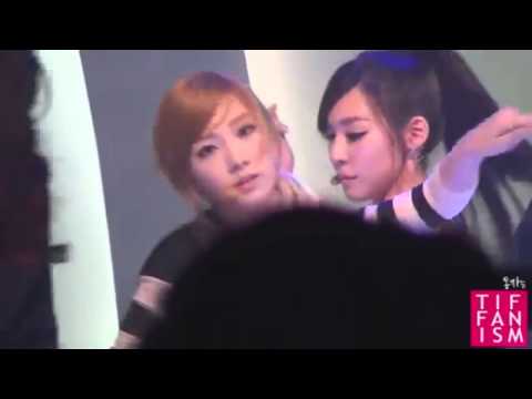 SNSD TaeNy   When Manager hwang stares at the kid leader~