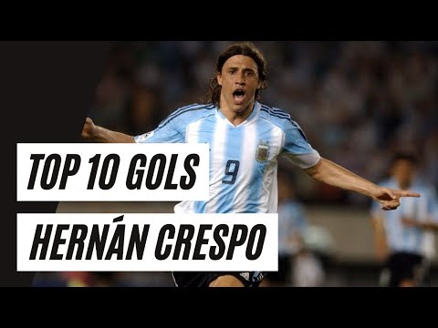 Top 10: Gols de CRESPO - Os MELHORES GOLS da carreira de CRESPO