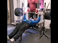 180kg bench press easy with legs up