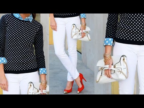 OUTFITS COMBINANDO UN PANTALON DE COLOR BLANCO/ LOOKS MODERNOS CON PANTALONES DE MODA BLANCOS