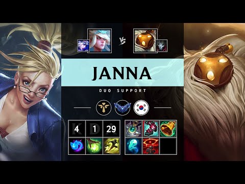 Janna Support vs Bard - KR Diamond Patch 25.18