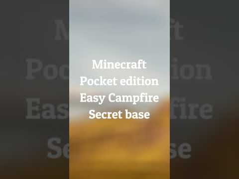Minecraft Pocket Edition Easy Campfire Secret Base
