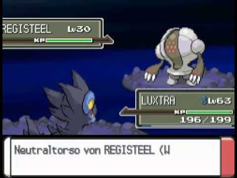 Let's Play Pokemon Platin Part 78 Regirock & Registell Battle