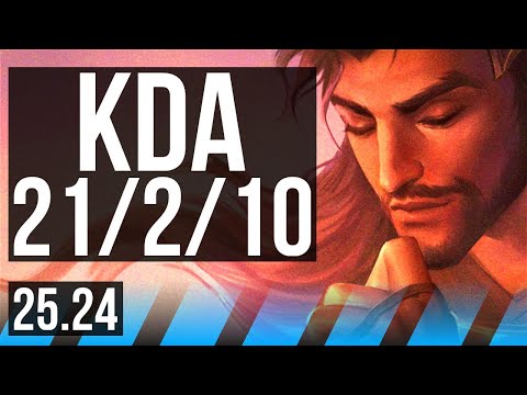 AKSHAN vs AHRI (MID) | 61K damage, Good KDA: 21/2/10 | EUW Master | 25.24