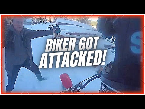 ANGRY Guy JUMPED in front of BIKER and tried to KNOCK him DOWN | Epic Moto Moments 2023 | Ep.158