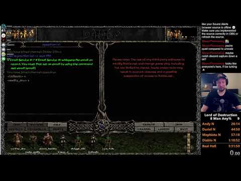Diablo II: 8 Man Any% Hell Speedrun Practice! (4:04 - Barb POV)