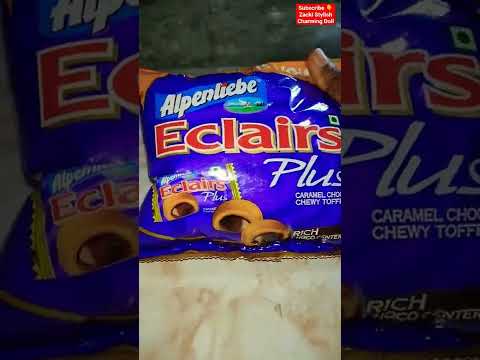 Alpenliebe Eclairs Plus - Caramel Chewy  Review #shorts #eclair #toffee #chocolate