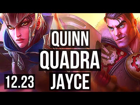 QUINN vs JAYCE (TOP) | 12/1/7, Quadra, 2.4M mastery, 6 solo kills, 1100+ games | KR Master | 12.23