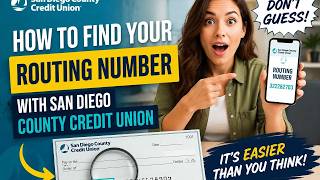 How to find your routing number with San Diego County Credit Union