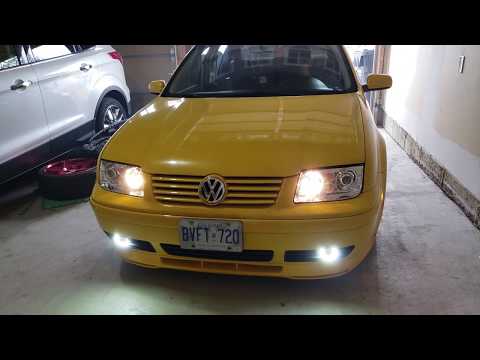 VW jetta mk4 led headlights and halo led fog lights