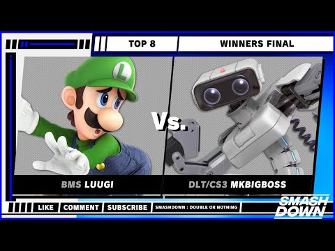SmashDown : Double or Nothing - Top 8 - Winners Final - Luugi (Luigi) VS MKBigBoss (R.O.B) - SSBU