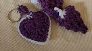 ماديليه قلب كروشيه key chain crochet