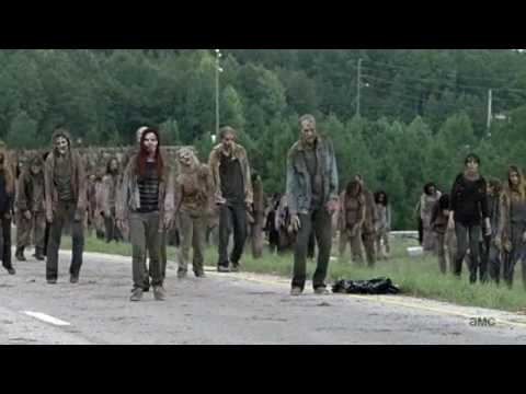 Rick And Michonne Kill Walkers With Car Scene