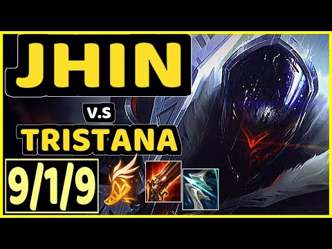 JHIN vs TRISTANA - 9/1/9 KDA BOTTOM ADC GAMEPLAY - NA Ranked GRANDMASTER