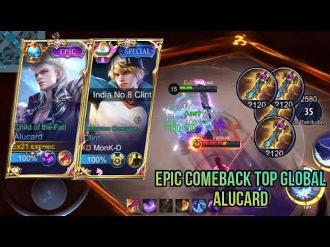 I MET SUPREME CLINT| EPIC COMEBACK|Never Give Up|Top Global Alucard~Mobile Legends:Bang Bang #mlbb