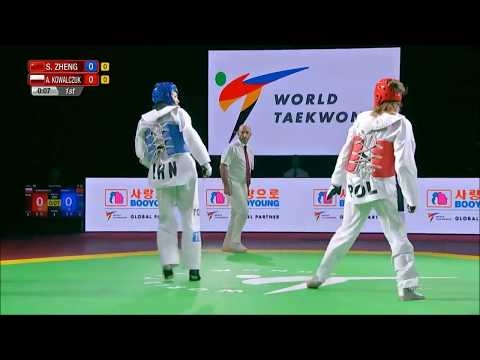 World Taekwondo Grand-Prix Moscow 2018. W + 67. Полуфинал. ZHENG-KOWALCZUK.