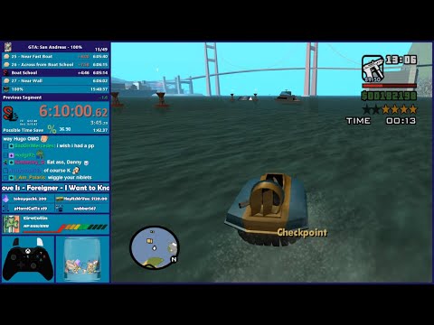 GTA San Andreas 100% San Fierro Speedrun - Hugo_One Twitch Stream - 12/14/2019