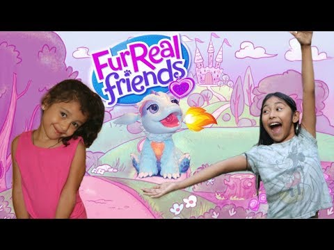 Kid's Unboxing FurReal Friends - Torch My Blazing Dragon, Playful Toy Review