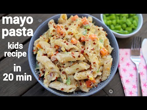 mayonnaise pasta recipe - kids recipe | mayo pasta salad | pasta salad with mayo