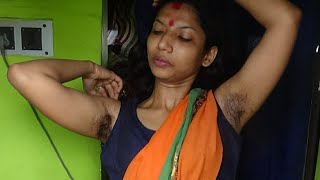 Whole step by step process video of underarm hair 