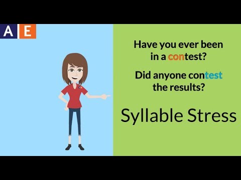 Syllable Stress: Patterns for Two-Syllable Words