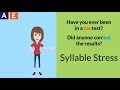 Syllable Stress: Patterns for Two-Syllable Words