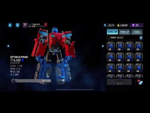 My first rank 5 5*star bots: Prowl, Optimus Prime, Drift 5/50 rank up