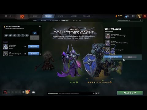 DOTA 2 - UNBOXING 2025 WINTER COLLECTOR'S CACHE UNTIL I GET ALL THE RARES!