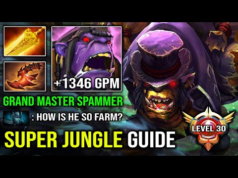 How to Super Fast Jungle Like a LEVEL 30 Alchemist Spammer with 1346 GPM Easy Rampage Dota 2