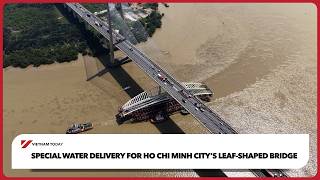 Special water delivery for Ho Chi Minh City’s leaf-shaped bridge | Vietnam Today