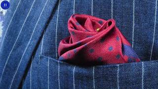 Fold your pocket Square in THE ROSE STYLE