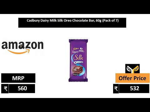 Cadbury Dairy Milk Silk Oreo Chocolate Bar, 60g Pack of 7