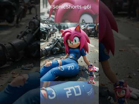 Sonic El equipo de policía es atropellado por un coche #sonic #coche #policía #pantalones