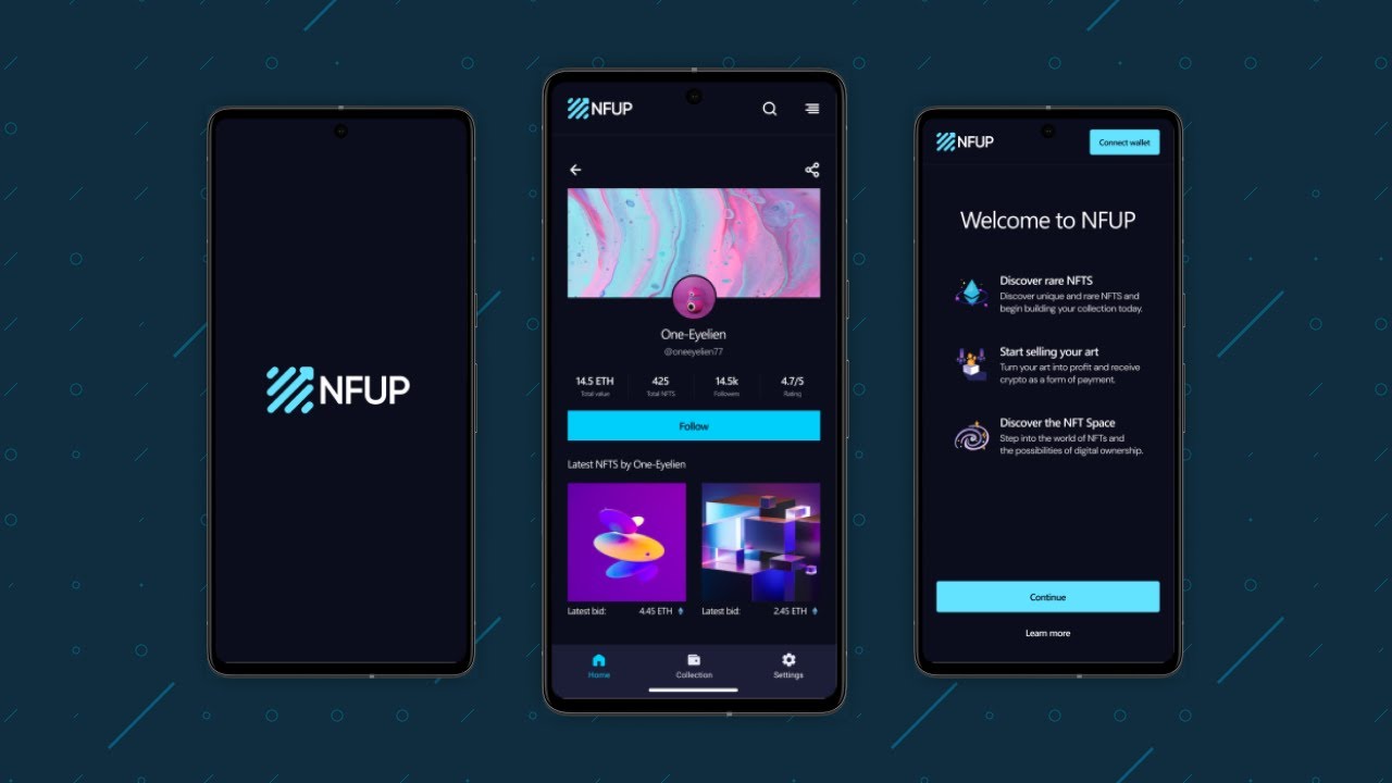 How to Design a Mobile NFT App in Dark Mode - UI/UX Design