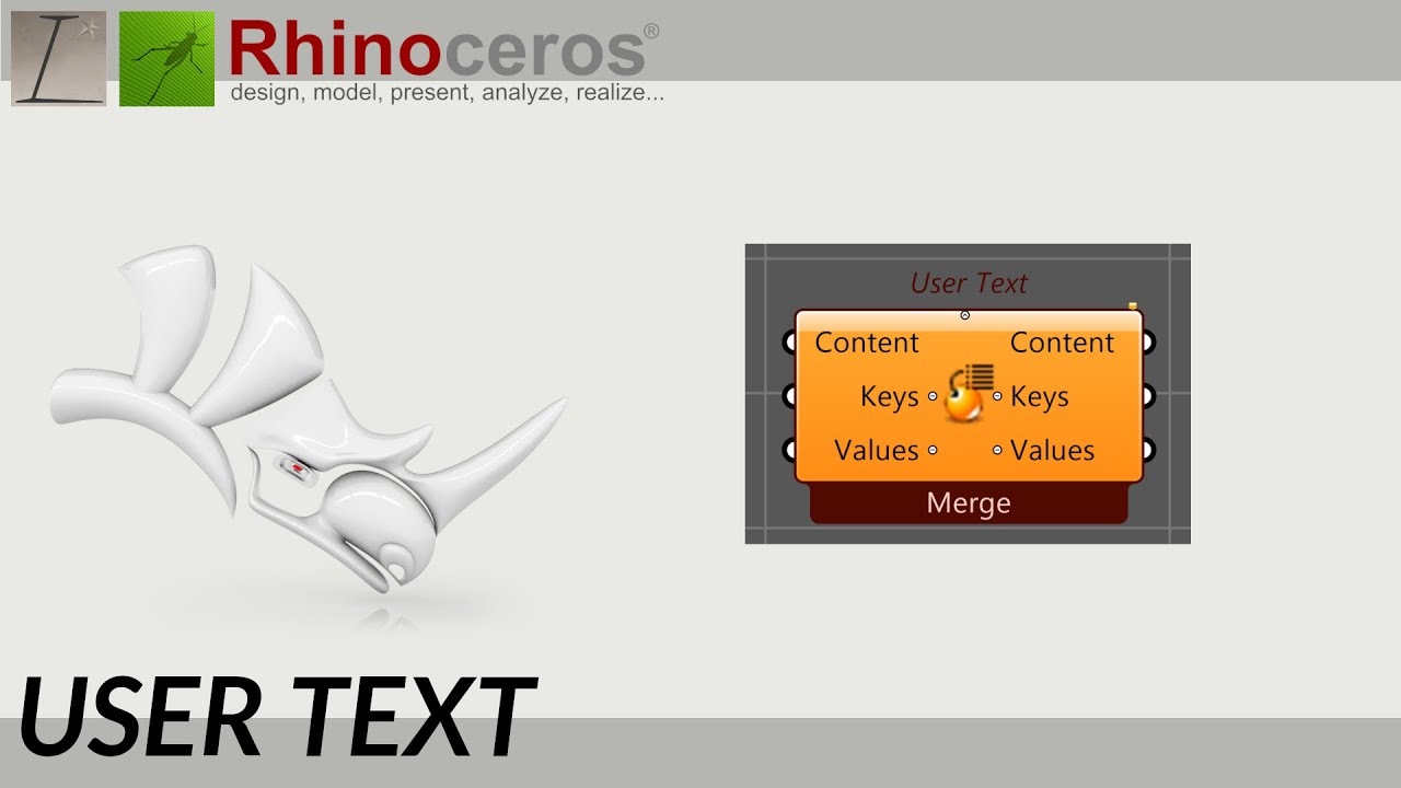 User Text - Grasshopper 1 - Rhino 8 - Component explained - with examples