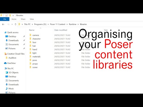 Re-organising your Poser content library