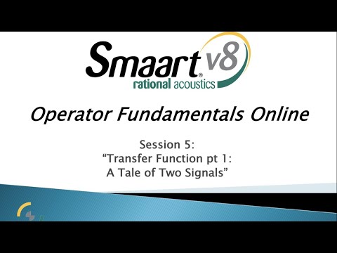 Smaart Operator Fundamentals Online: 5 - Transfer Function Pt. 1 - A Tale of Two Signals
