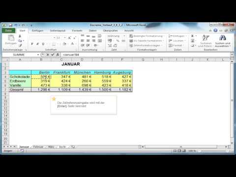 Excel: Zellbezüge aus einem anderen Tabellenblatt