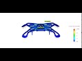 Effect of thrust on Quad-copter frame - Stress Contour