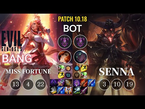 EG Bang Miss Fortune vs Senna Bot - KR Patch 10.18